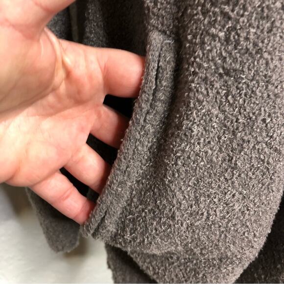 Barefoot Dreams CozyChic Lite taupe open front long cardigan size Medium - Picture 6 of 15